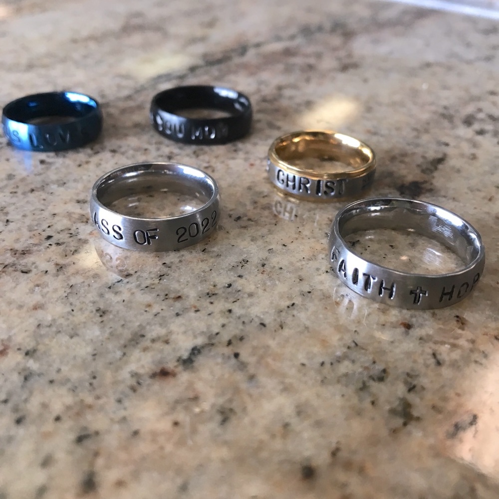 Personalized Name Rings